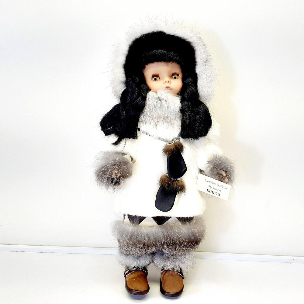 Memeluck Kukita Alaska Native Fur Parka Doll Made In Alaska Collectible Artisan